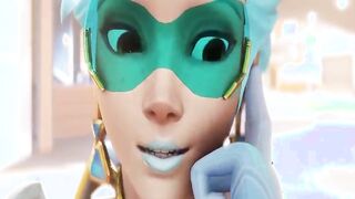 Atlantic Tracer From The Game Overwatch Receives a Facial Cummed (KreiSake)
