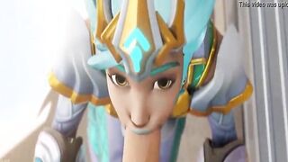 Atlantic Tracer From The Game Overwatch Receives a Facial Cummed (KreiSake)