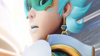 Atlantic Tracer From The Game Overwatch Receives a Facial Cummed (KreiSake)