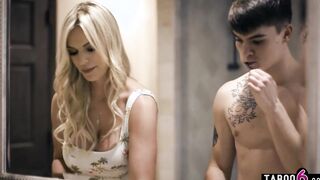 Long hooters new stepmom mom Rachel Cavalli get cozy with her stepson