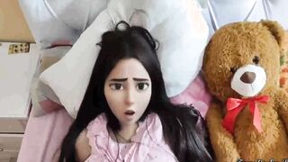 Mommy No Satisfy Don't Leave Me Alone With My Uncle Satisfy - Niece Clothed inside Pink She is afraid of her Uncle when she is alone at home
