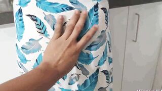 Vulgar Step-Daughter Gets Screwed With Her Stepdad Into The Kitchen When Her Milf Is Not Home