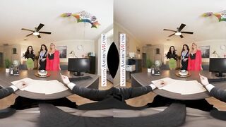 Sensual America - Employees Caitlin Bell, Crystal Rush, and Jamie Michelle treat their boss with their mouths and soak pussies for "bosses day"