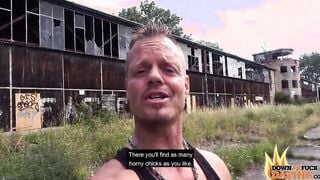 PublicSexDate - Gothic 19 Year Old Fucks a Stranger inside Abandoned Building
