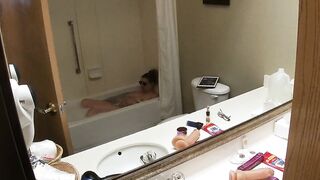 Highandhorny22 hotel bathtub fun!!