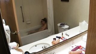 Highandhorny22 hotel bathtub fun!!
