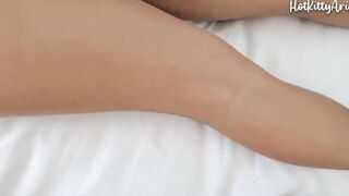 My slutty friend shows me her long melons and takes my penis desperate to screwed