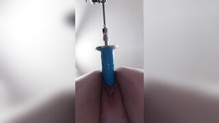 Tight Vagina getting screwed by fucking machine