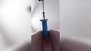 Tight Vagina getting screwed by fucking machine
