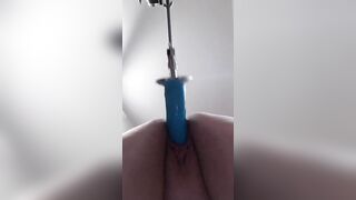 Tight Vagina getting screwed by fucking machine