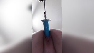 Tight Vagina getting screwed by fucking machine