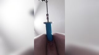 Tight Vagina getting screwed by fucking machine