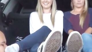 Amateur Foot and Ass Worship in the Car
