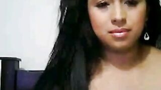 Busty Latina Teases on Webcam