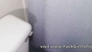 Hot Blondes Share Bathrooms - Point Of View (POV) Fucking In Public Toilet Stall