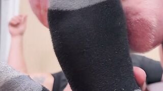 Foot Worship - Paying Back Debt With Toe Suck And Footjob By Drew Harpter