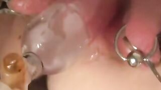 Clitoris is pumped and vibed