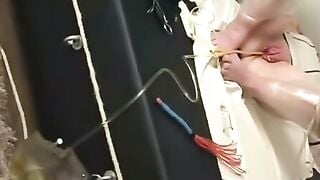 Clitoris is pumped and vibed