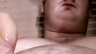 JoeSchmoeXXX.com - Chubby guy jerks off and makes his dick hard with vigorous strokes