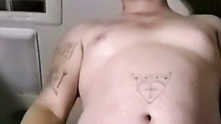 JoeSchmoeXXX.com - Chubby guy jerks off and makes his dick hard with vigorous strokes