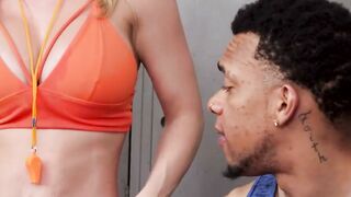 Busty milf coach fucks players to find her MVP