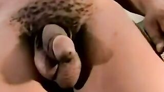 Dadbod black dude sucks skinny dick with skill