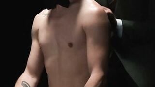 Mitch Cox's massive cock pumps twink Tom Bentley's ass full