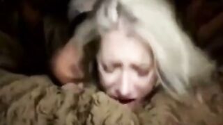 Blonde Amateur Bred by Interracial Doggy Style