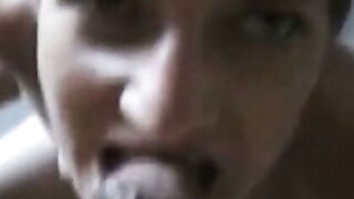 Deep-Throating American MILF Gives Blowjob