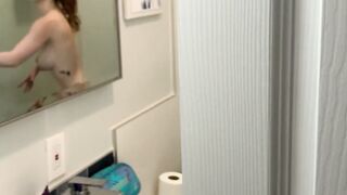 Stepbrother peeks on redhead Nala Brooks then fucks her for creampie