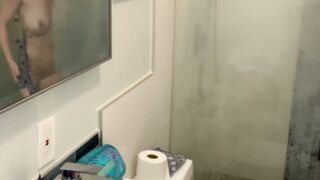 Stepbrother peeks on redhead Nala Brooks then fucks her for creampie