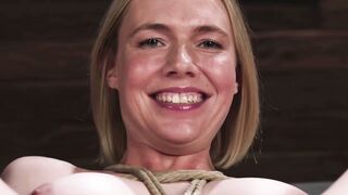 Rough & Hardcore Threesome - Bondage Blonde Babe Gets Fucked In All Holes