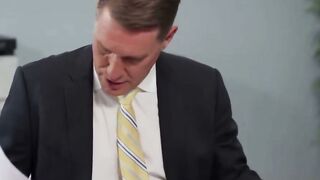 Red head Boss Lady Boned Rough By Huge Cock Into Office - point of view