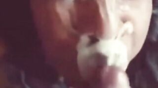 Erotic Encounters - Black Girl Next Door Faceshagging with Huge Load