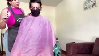 Tasty cream pie for bigass hairdresser ! 10