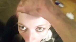 Swedish Goth Amateur Deepthroat and Facial