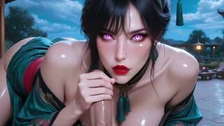 Curvy AI Babe With Big Ass Makes Out Under Moonlight
