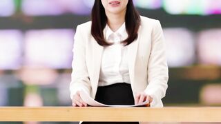 Live News Anchor Rides Cock Hard