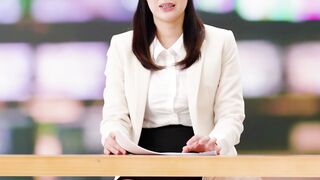 Live News Anchor Rides Cock Hard