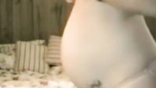 Pregnant BBW Wife Humiliates Husband on Amateur Webcam