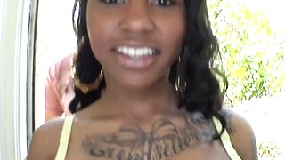 Zuri Gets Doggy Style and Facial in Amateur Ebony Action