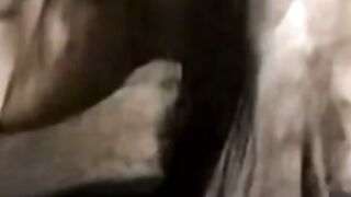 Hunky Black Amateur Tugs Massive BBC for Solo Cumshot