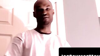 Gentleman Strokes Thick Black Dick to Juicy Cumshot