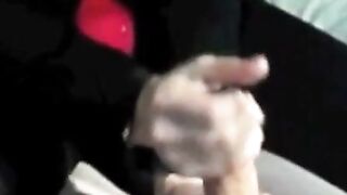 Amateur CFNM Handjob in Suit Ends in Cumshot