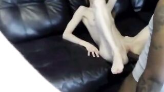 Skinny White Girls and Black Man in Amateur Interracial Threesome
