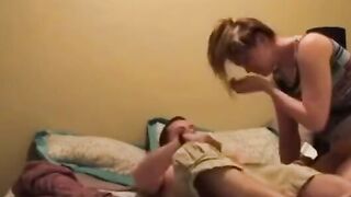 Blonde Amateur Gets Dominated in Passionate Blowjob and Doggy-Style Sex
