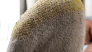 Bearded Solo Hunk Sawyer Admires His Feet While Stroking