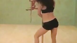 Danish Friend Learns to Dance with Brazilian Latina in Stockings