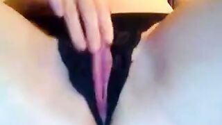 Amateur Crotchless Panty Play with Toys on Webcam