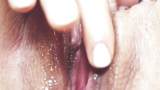Solo Teen Squirts: Close-Up Fingering Orgasm